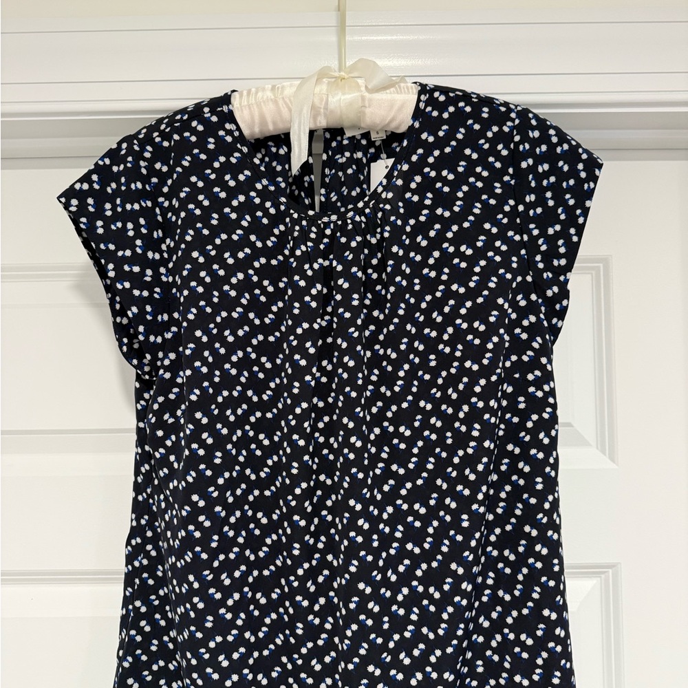 Chic Black and White Polka Dot Blouse